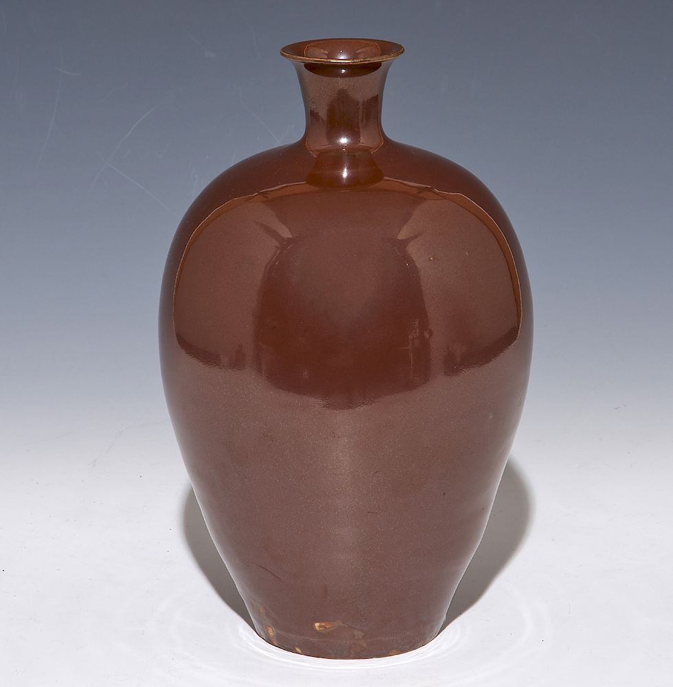 Appraisal: Fine Ding Persimmon Glazed Vase Fine Ding Persimmon Glazed Vase