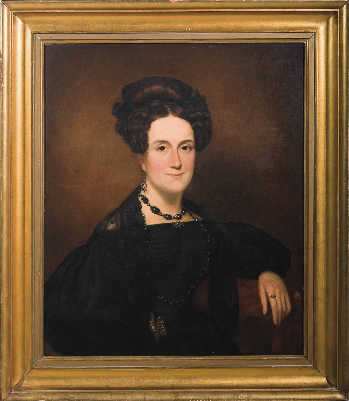 Appraisal: PORTRAIT OF REBECCA FAXON AMERICAN SCHOOL MID-NINETEENTH CENTURY Oil on