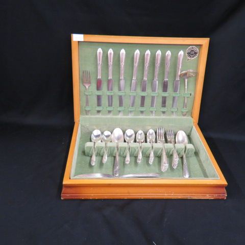 Appraisal: Silverplate Flatware Service for with extras chest