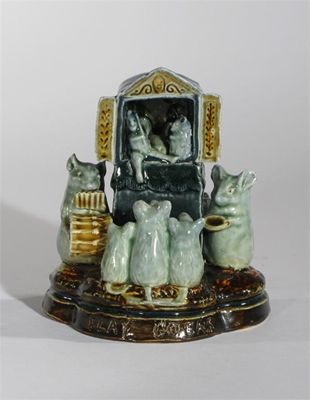 Appraisal: Play Goers' a Doulton Lambeth stoneware mouse group by George