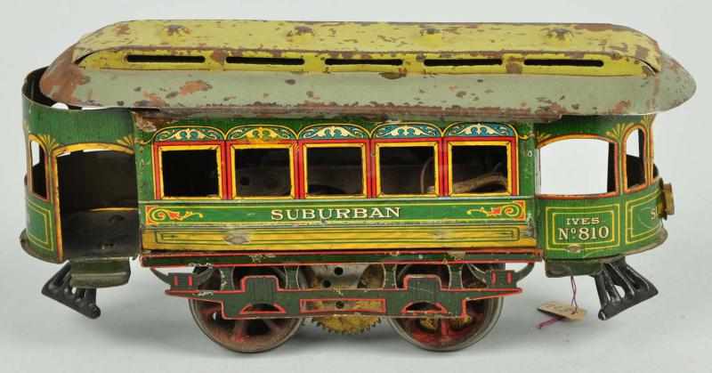 Appraisal: Ives O Gauge No Suburban Train Trolley Description American Pre-war