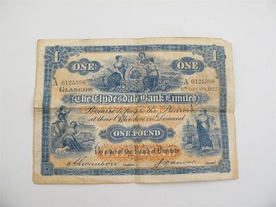 Appraisal: Bank Notes A Scottish Clydesdale Bank Limited note serial No