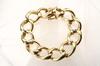 Appraisal: BRACELET - K yellow gold heavy curb link bracelet marked