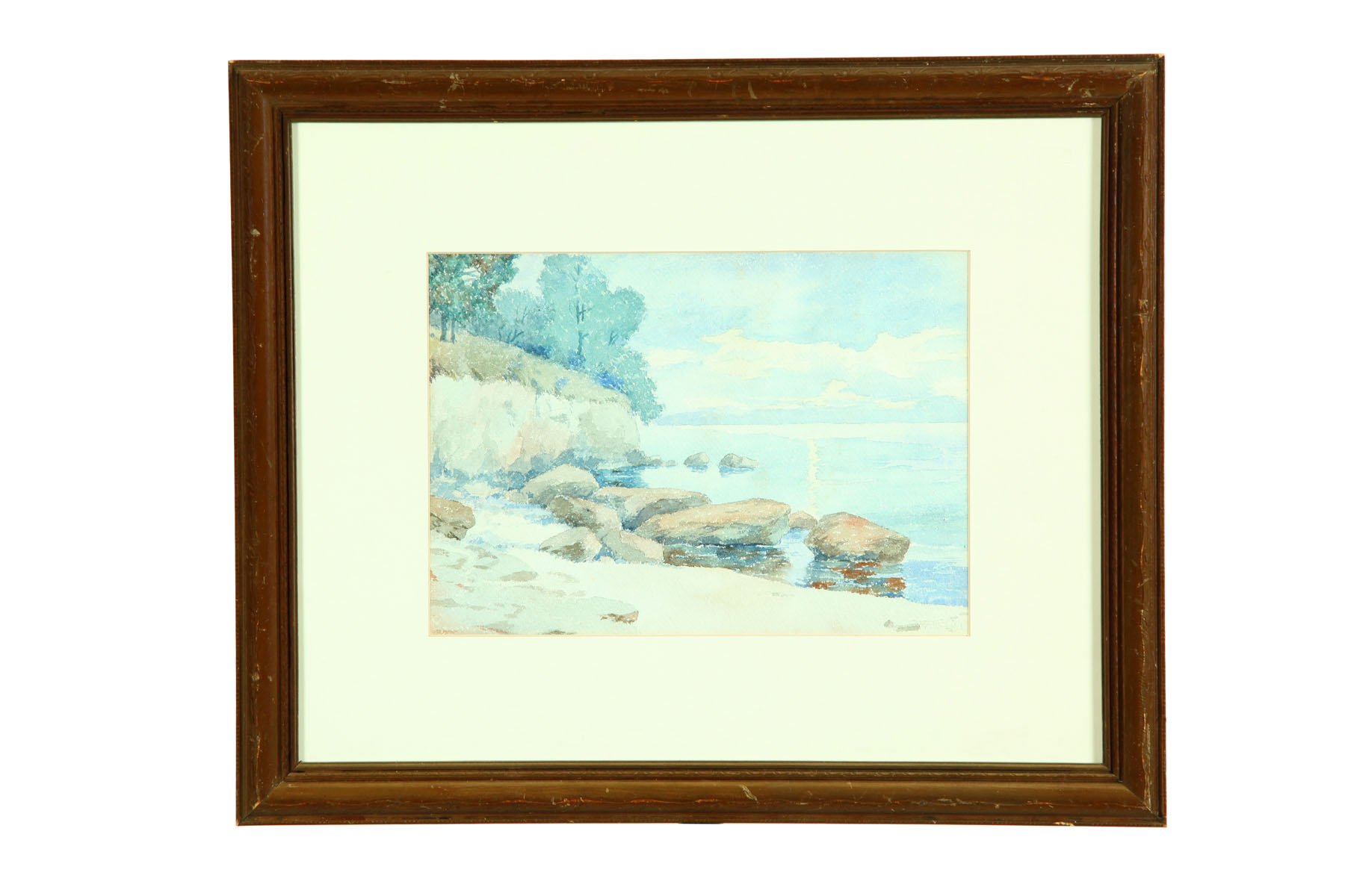 Appraisal: SUNSET ON CATAWBA ISLAND AMERICAN SCHOOL MID TH CENTURY Watercolor