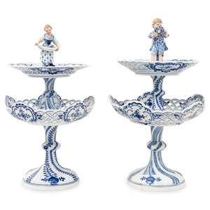 Appraisal: A Pair of Meissen Porcelain Dessert Stands th Century one