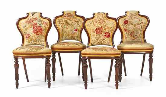 Appraisal: A Set of Six William IV Mahogany Side Chairs each