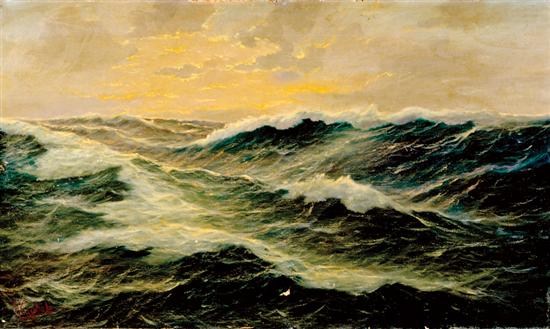 Appraisal: Alfred Gabali Massachusetts Germany - SEASCAPE oil on canvas unframed