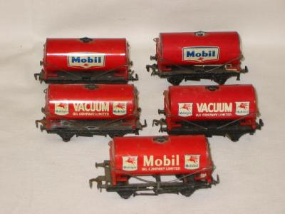 Appraisal: Five Hornby Dublo Mobil tank wagons F