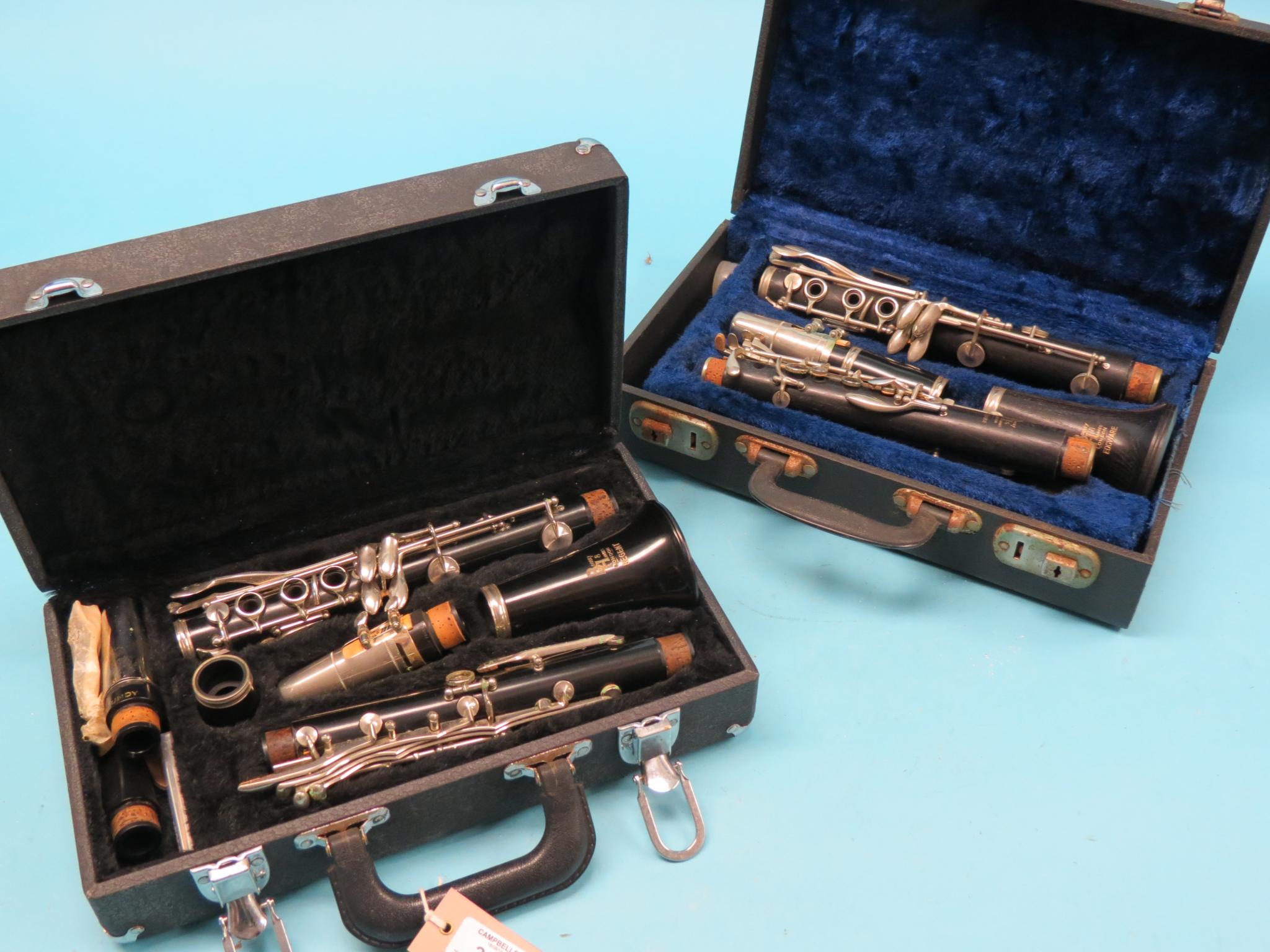 Appraisal: Two Boosey Hawkes clarinets Regent and Edgware both cased