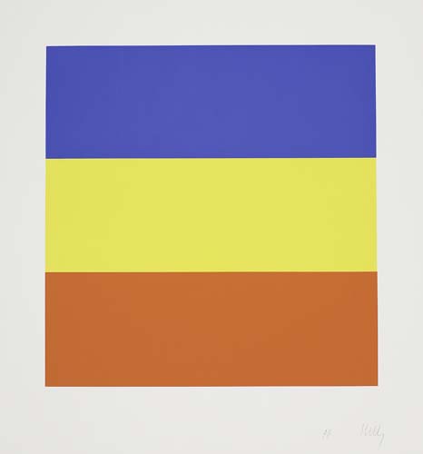 Appraisal: ELLSWORTH KELLY Blue Yellow Red Color screenprint on Strathmore Fairfield