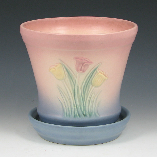 Appraisal: Hull Tulip - - Flower Pot Saucer - Mint Tulip