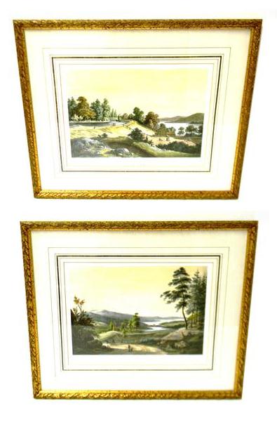 Appraisal: Two framed German lithographs C S Hallbeck D F Bonniers