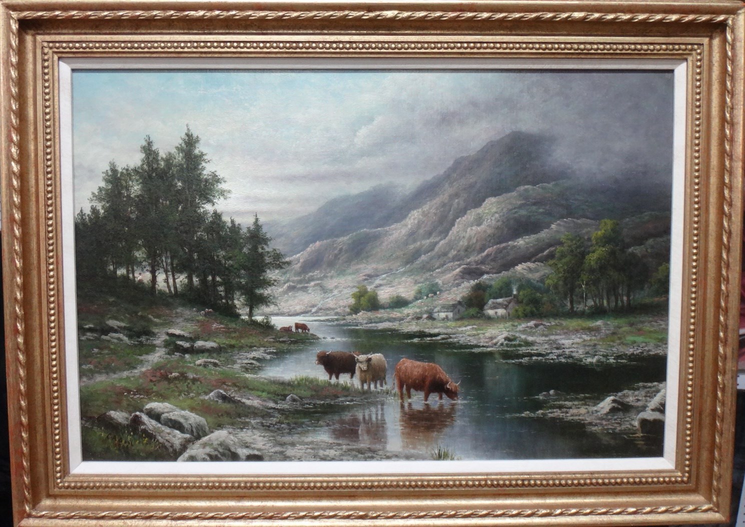 Appraisal: Charles A Bool th th century Highland loch scene with