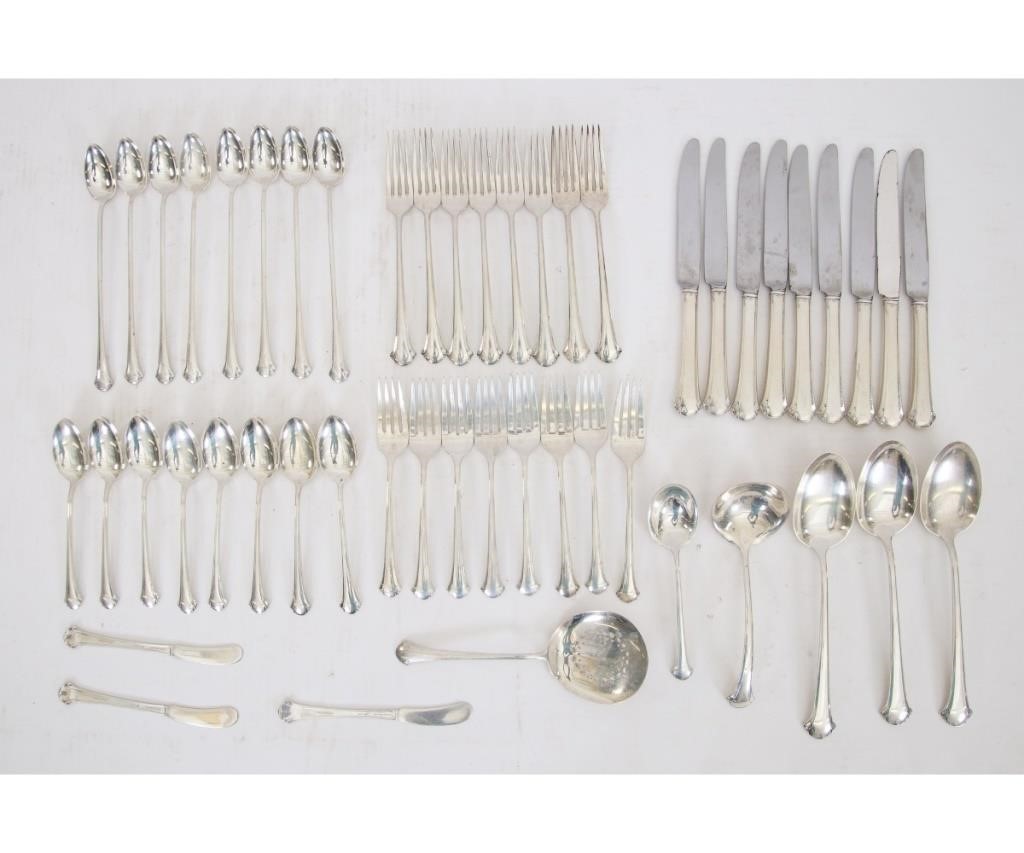 Appraisal: Partial sterling silver flatware service by Towle in the 'Chippendale'