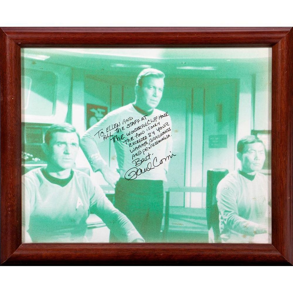 Appraisal: Star Trek Cast Original autographed inscribed photograph Size x Condition