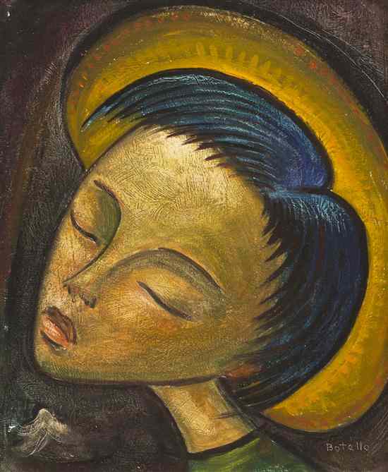 Appraisal: Angel Botello Puerto Rican - Portrait of a Boy c