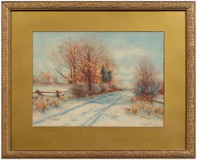 Appraisal: quot A Proctor quot watercolor winter landscape signed lower right