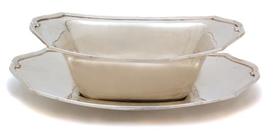 Appraisal: Sale Lot An American Silver Sauce Boat and Tray International