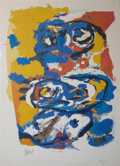 Appraisal: two color lithographs KAREL APPEL dutch - TOI ET MOI