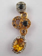 Appraisal: A yellow and white metal tests carat gold black and