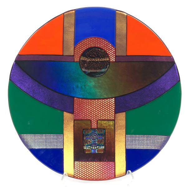 Appraisal: LANCE HEDDAN AND SUZANNE CHUSTZ AMERICAN CONTEMPORARY Abstract dichroic glass