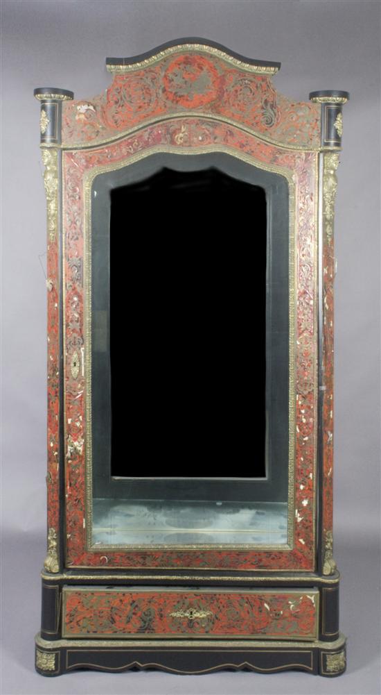 Appraisal: A Napoleon III Style Boulle Work Vitrine Height x width