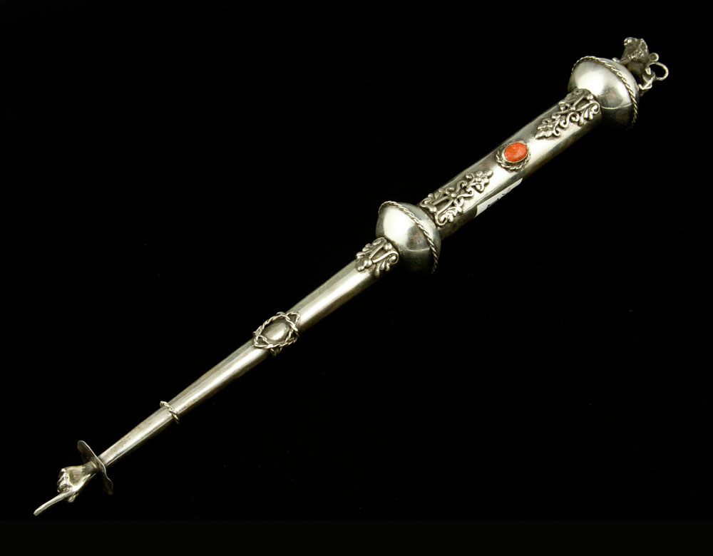 Appraisal: - th C Russian Silver Torah Pointer Late th century