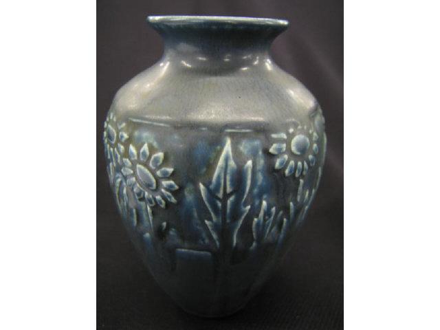 Appraisal: Rookwood Art Pottery Vase rich blue with fine floral carved