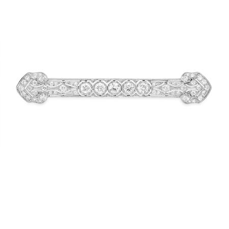 Appraisal: Diamond Bar Brooch Estimate -