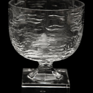 Appraisal: A William Yeoward Marietta Glass Cavier Bowl Late th Century