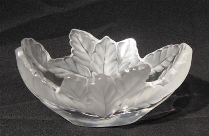 Appraisal: Lalique crystal oblong bowl H in L in PROVENANCE The