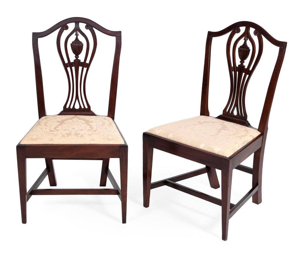 Appraisal: PAIR OF HEPPLEWHITE SIDE CHAIRS CONNECTICUT OR RHODE ISLAND CIRCA