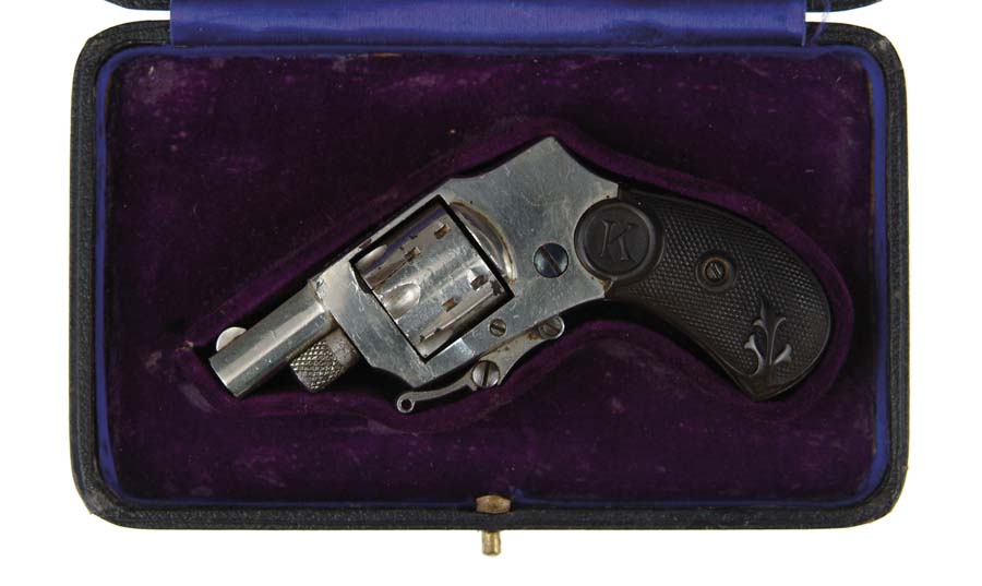 Appraisal: CASEDKOLB BABY HAMMERLESS REVOLVER Cal short SN Nickel finish with