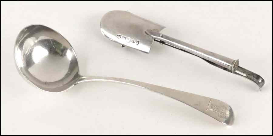 Appraisal: TH CENTURY ENGLISH SILVER LADLE Bearing hallmarks of William Sutton