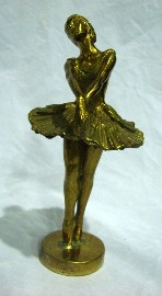 Appraisal: A polished brass figure of Pavlova on Points incised signature