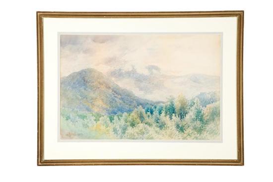 Appraisal: MOUNTAIN LANDSCAPE BY WILLIAM PASKELL MASSACHUSETTS - Watercolor on paper