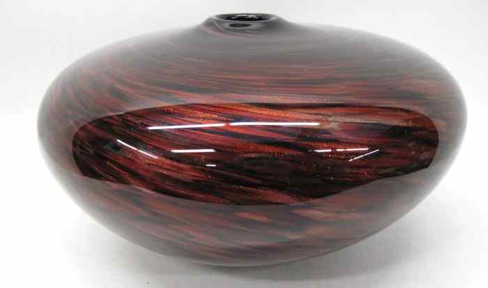 Appraisal: MICHELLE KAPTUR ART GLASS BOWL Bend Oregon th century The