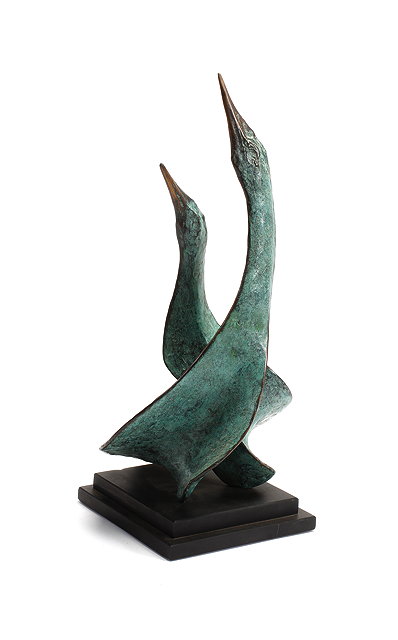 Appraisal: GILL BROWN CONTEMPORARY SCHOOL 'COURTSHIP' bronze signed with initials and