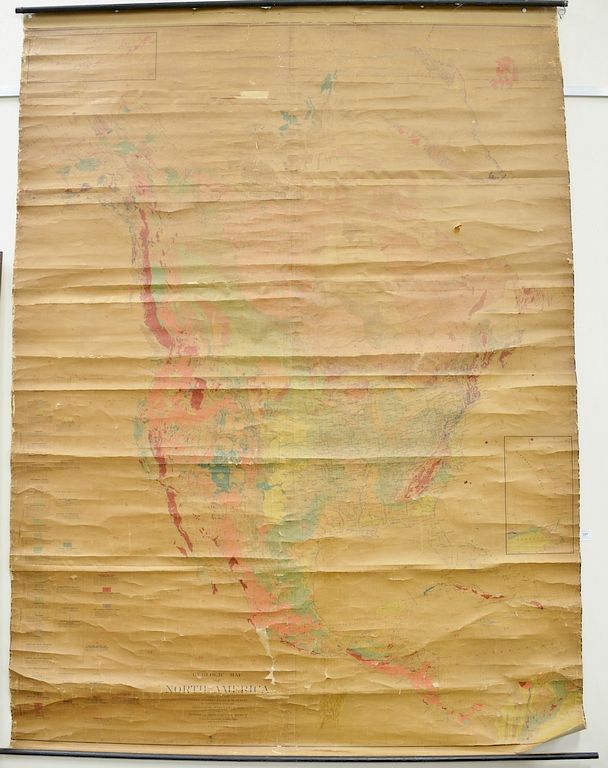 Appraisal: Early school map of United States Geologic Map of North