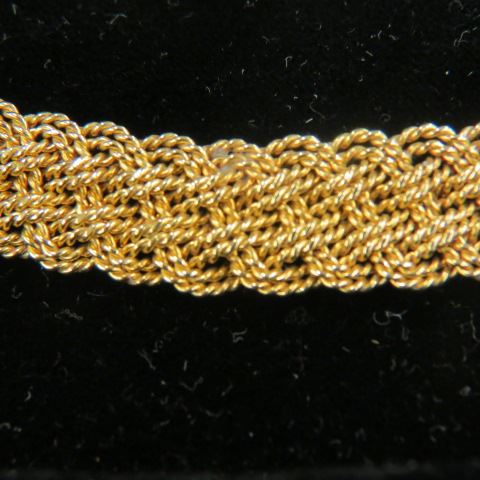 Appraisal: k Gold Necklace prolong knot strand interweave design by A