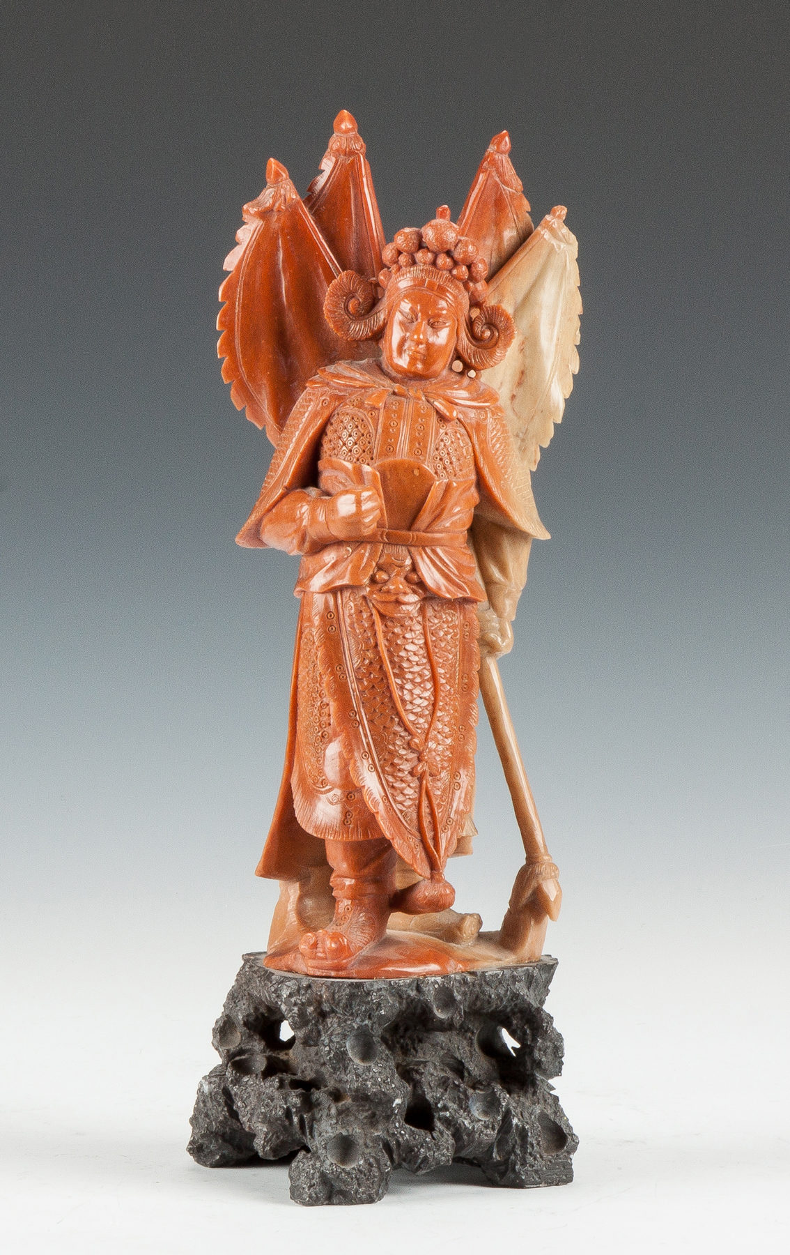 Appraisal: Chinese Carved Soapstone Court Figure