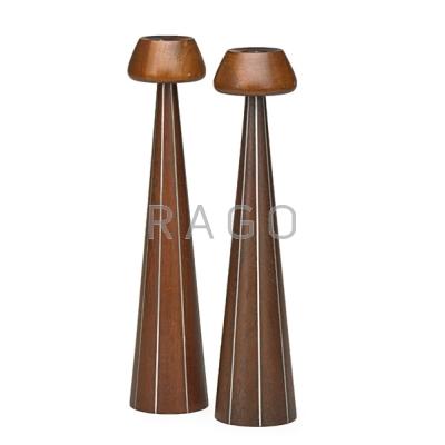 Appraisal: PAUL EVANS - PHIL POWELL - Pair of candlesticks New