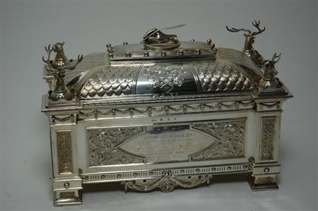 Appraisal: A late Victorian presentation casket by MacKay and Chisolm Edinburgh