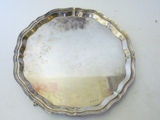 Appraisal: A SALVER maker Viners Sheffield of circular form with pie