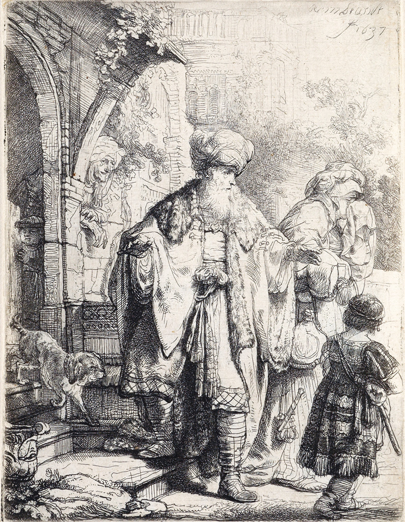 Appraisal: REMBRANDT VAN RIJN Abraham Casting Out Hagar and Ishmael Etching