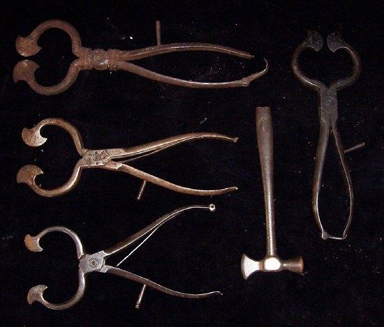 Appraisal: Four pairs of burnished steel sugar cutters and a toffee