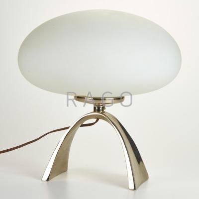 Appraisal: LAUREL Mushroom table lamp Newark NJ s Frosted glass shade