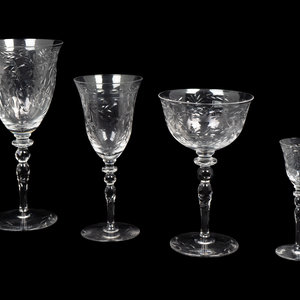 Appraisal: An American Cut-Glass Part Stemware Service FIRST HALF TH CENTURY