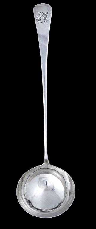 Appraisal: A GEORGE III SOUP LADLE Old English pattern by Stephen