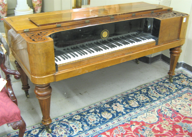 Appraisal: VICTORIAN WALNUT SQUARE GRAND TAFFELKLAVER PIANO Hornung Moller Danish c